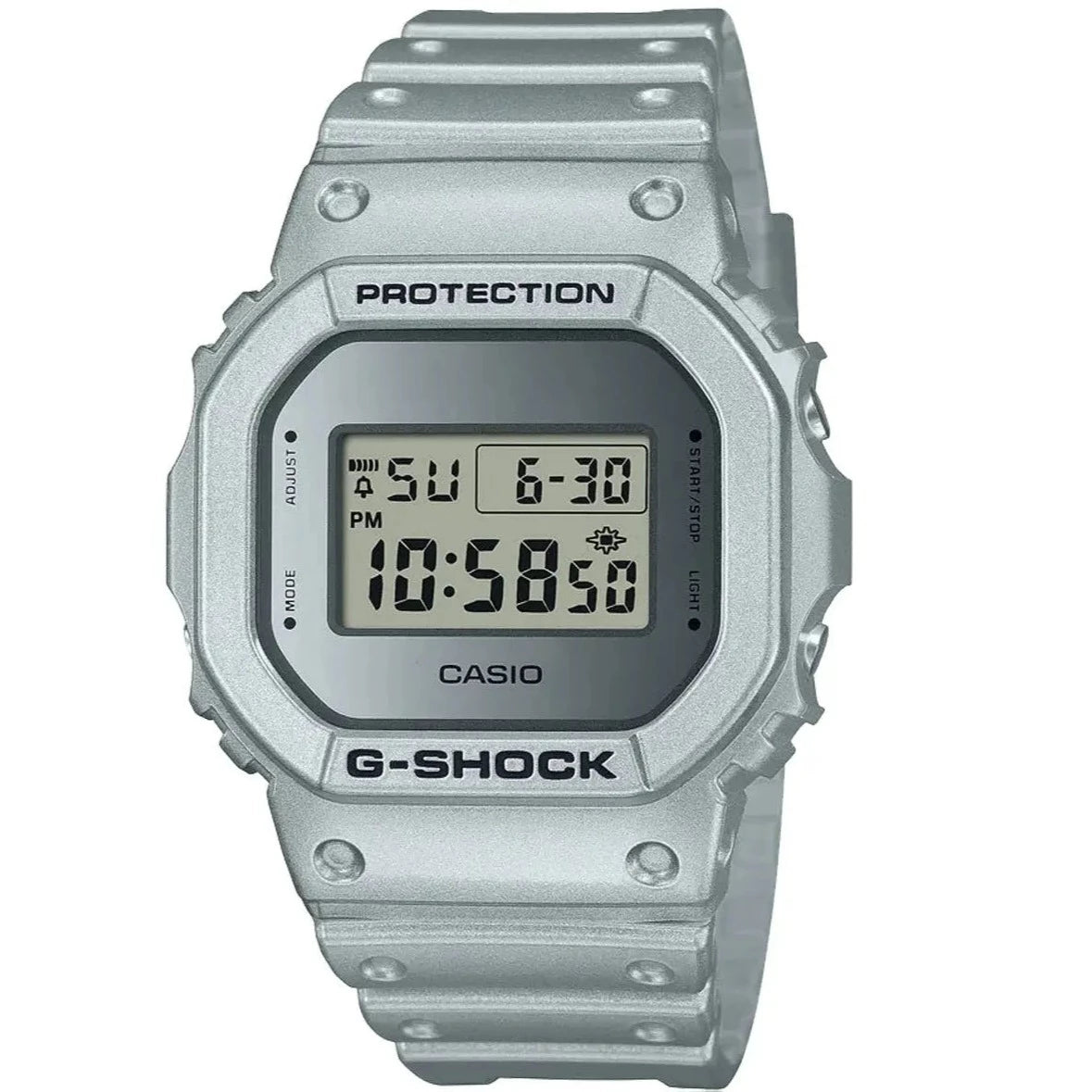 Unisex Square Case Style Watches-Casio G-Shock Men's Grey Watch DW-5600FF-8ER