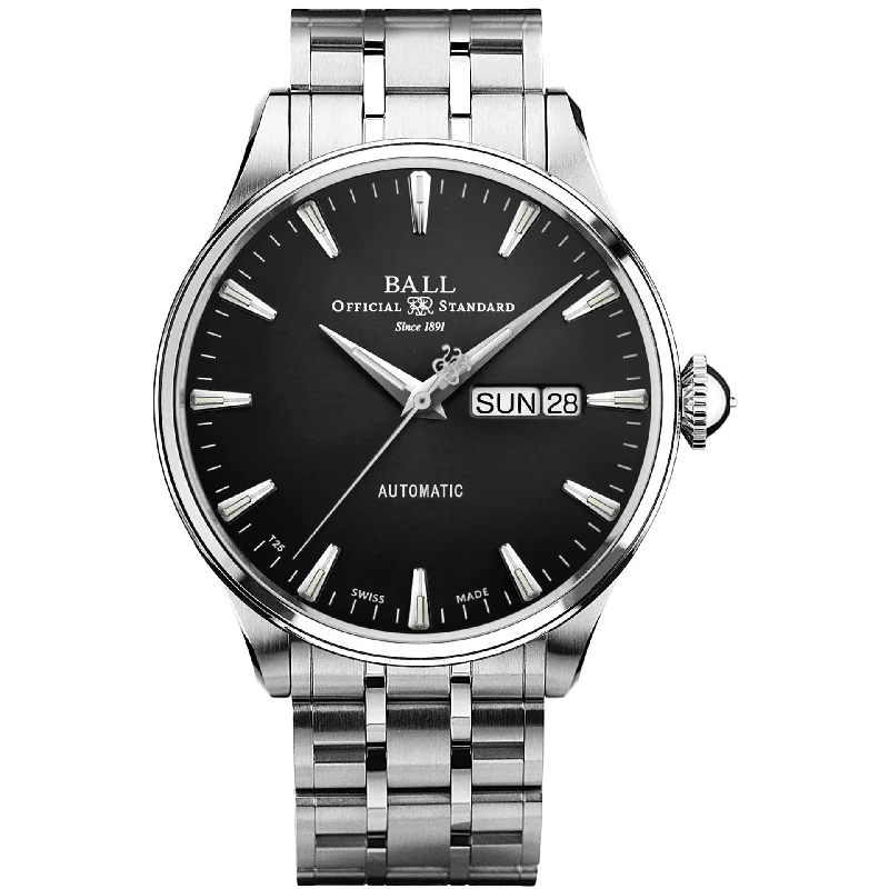 Men's Swiss Hybrid Edition-Ball Trainmaster Eternity Men's Black Watch NM2080D-S1J-BK