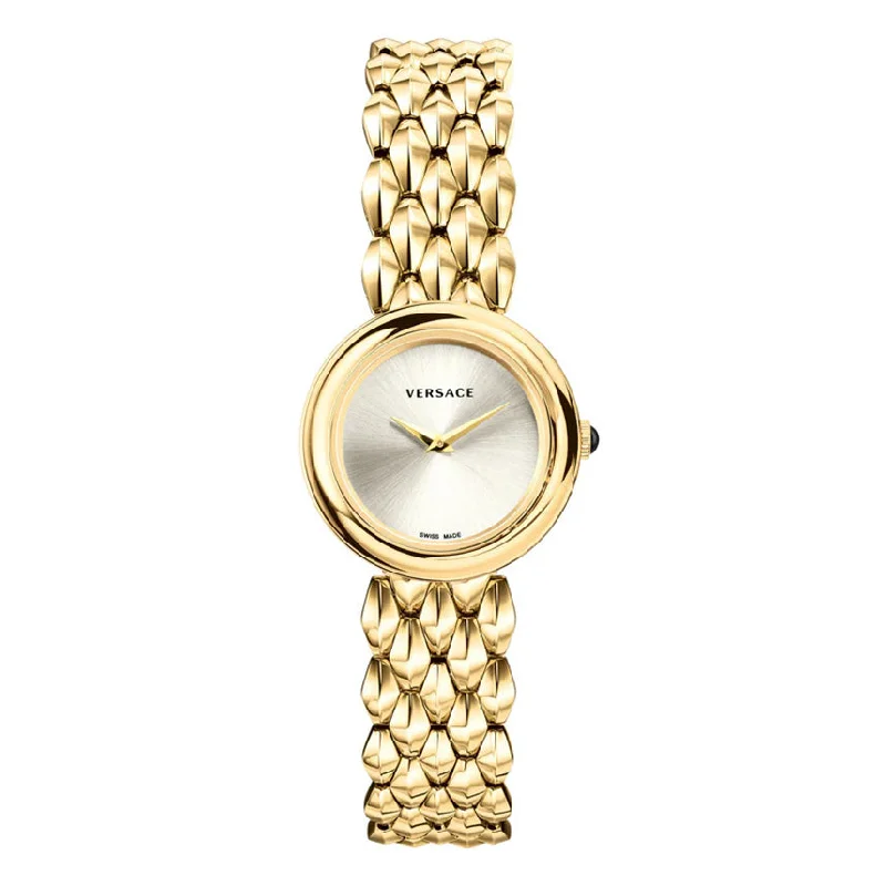 Men's Swiss High-End Edition-Versace Ladies Watch V-Flare Gold Bracelet VEBN00718