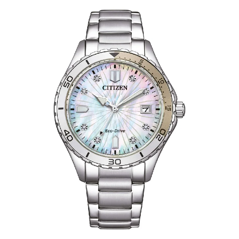 Women's Classic Design Mechanical Watches-Orologio Citizen OF Lady FE6170-88D madreperla e zirconi Women's Classic Design Mechanical Watches-Orologio Citizen OF Lady FE6170-88D madreperla e zirconi
