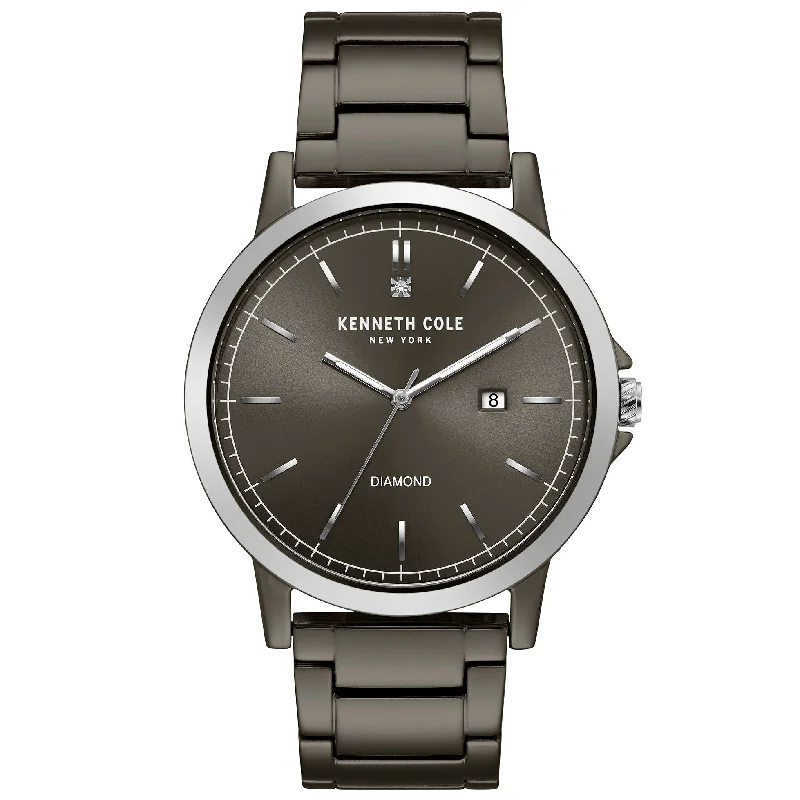 Men's Casual Wear Design Dress Watches-Kenneth Cole Men's Gunmetal Watch KC50555003