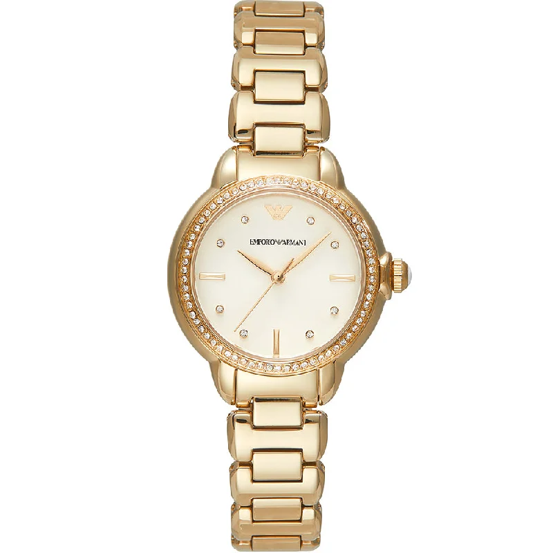 Men's Swiss Made Design Digital Watches-Emporio Armani AR11609 Mia Gold
