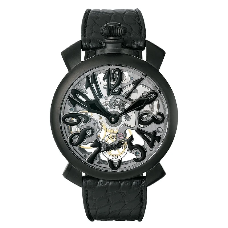Men's Swiss New Year's Eve Edition-GaGà Milano Watch Skeleton 48MM Black