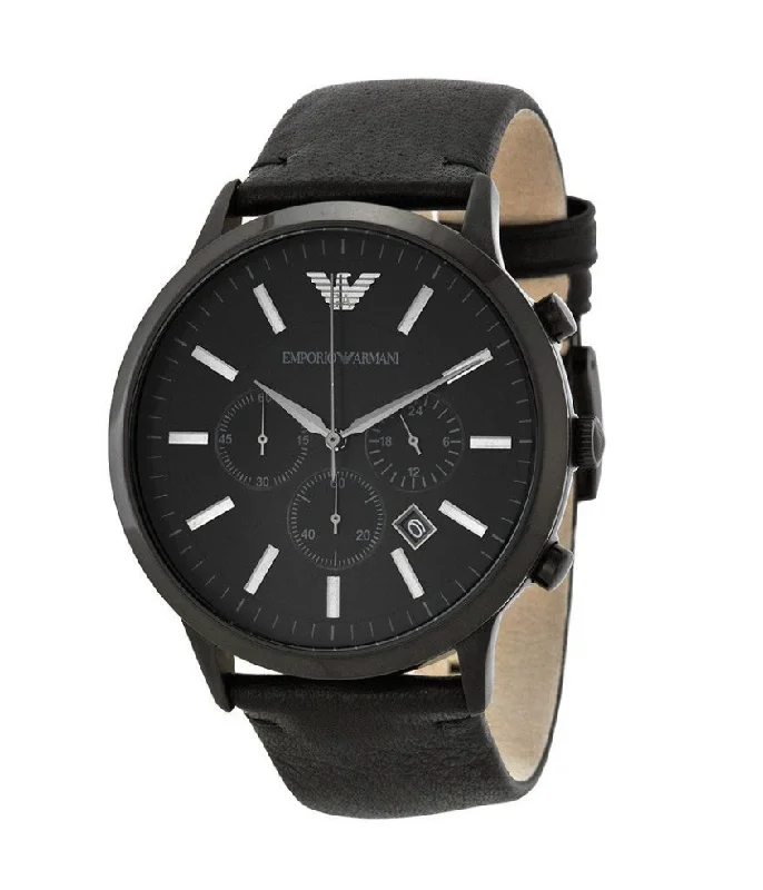 Men's Party Wear Design Dress Watches-Emporio Armani AR2461 Men's Black Watch