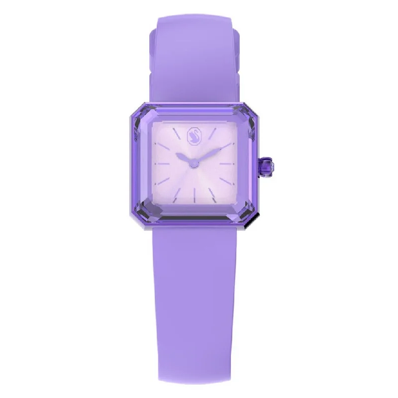 Unisex Japanese Made Watches-Swarovski Watch Lucent with Silicone Strap Violet 5624376 Unisex Japanese Made Watches-Swarovski Watch Lucent with Silicone Strap Violet 5624376
