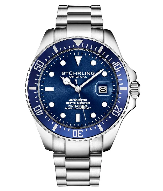 Blue Dial / Silver Case / Silver Stainless Steel Bracelet Silver Deployant Buckle
