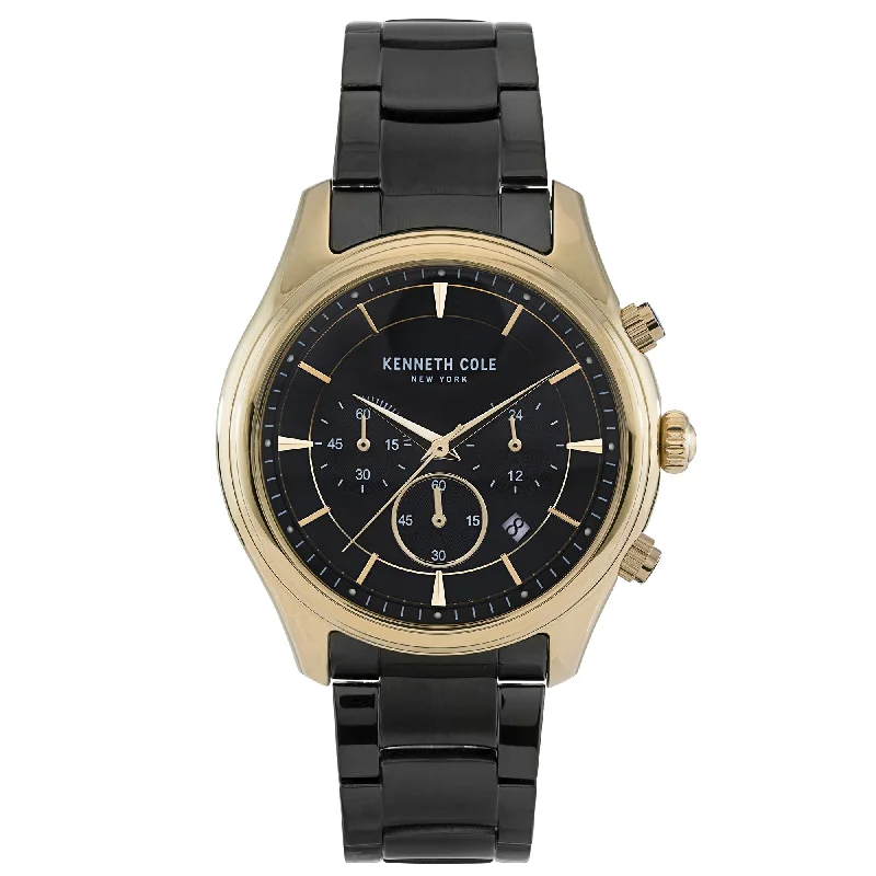Men's Casual Wear Dress Watches-Kenneth Cole Men's Black Watch KC50946004