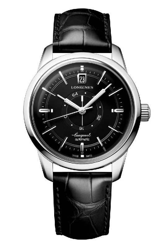 Men's Stainless Steel Dress Watches-Longines Conquest Heritage Central Power Reserve L1.648.4.52.2 Men's Stainless Steel Dress Watches-Longines Conquest Heritage Central Power Reserve L1.648.4.52.2