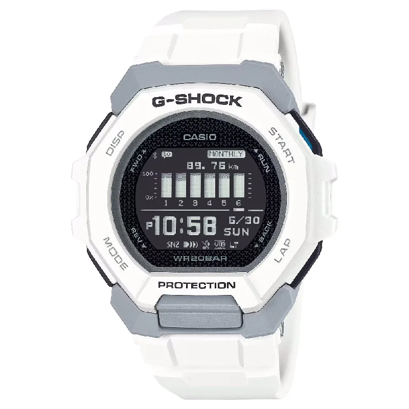 Men's Anniversary Design Sports Watches-Orologio G-Shock GBD-300-7ER bianco per runners e fitness