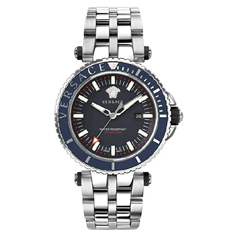 Men's Swiss Spring Edition-Versace V-Race Diver Black