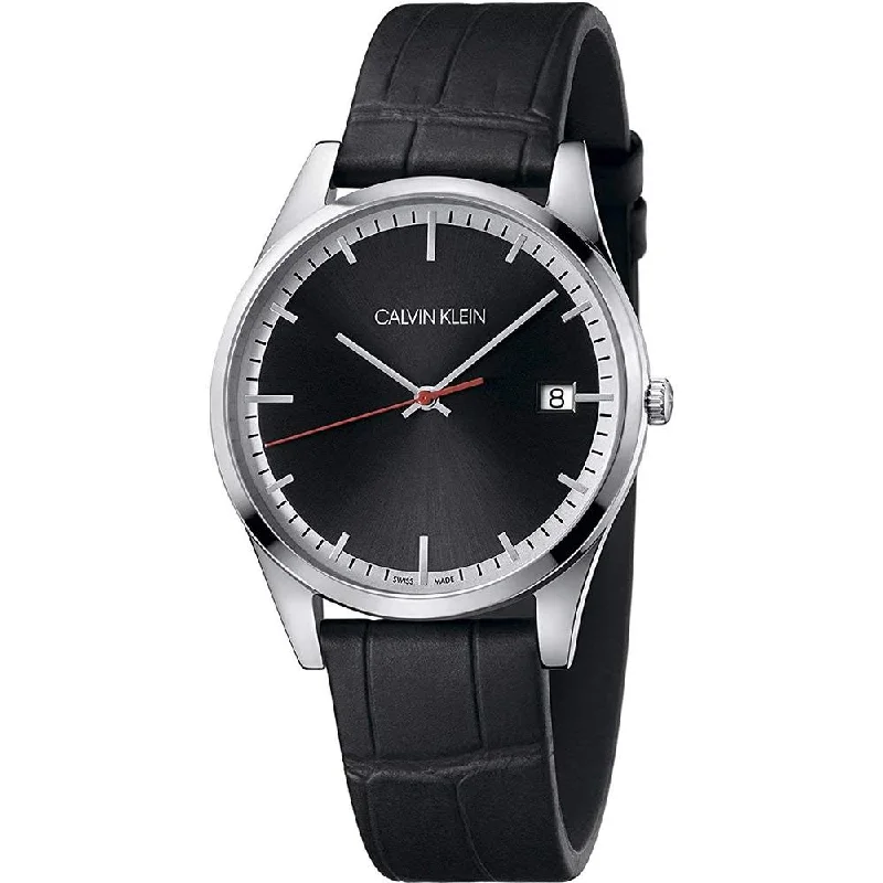 Men's Swiss Monogrammed Edition-Calvin Klein Watch Time Black K4N211C1