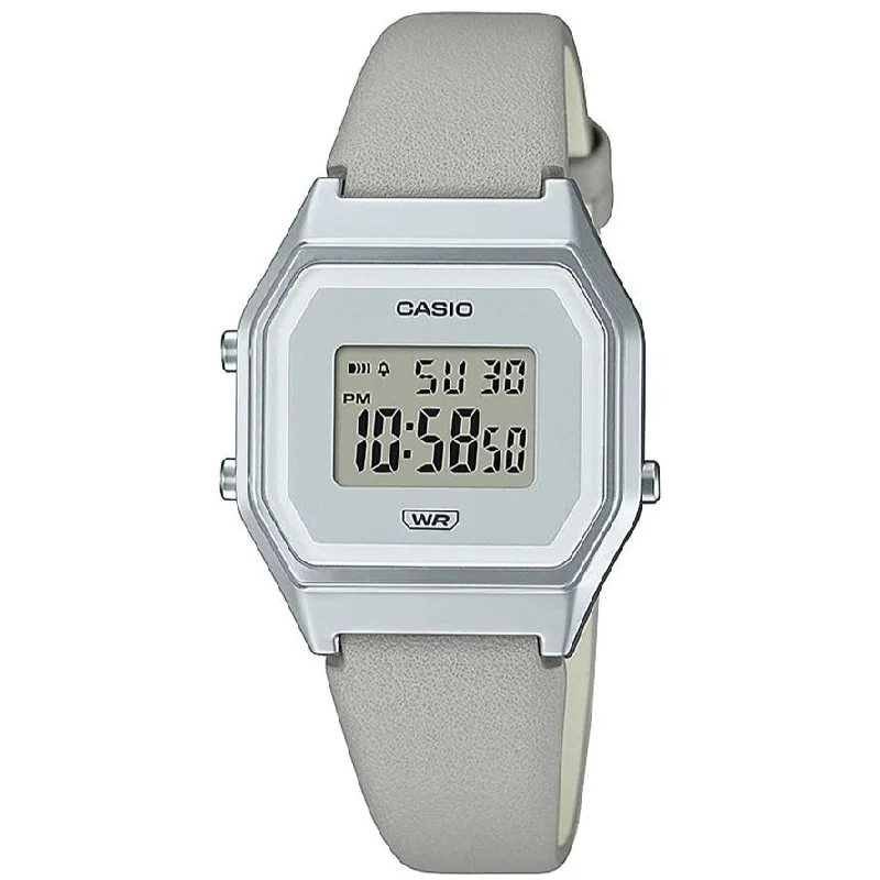 Unisex Swiss Made Watches-Casio Vintage Ladies Grey Watch LA680WEL-8EF