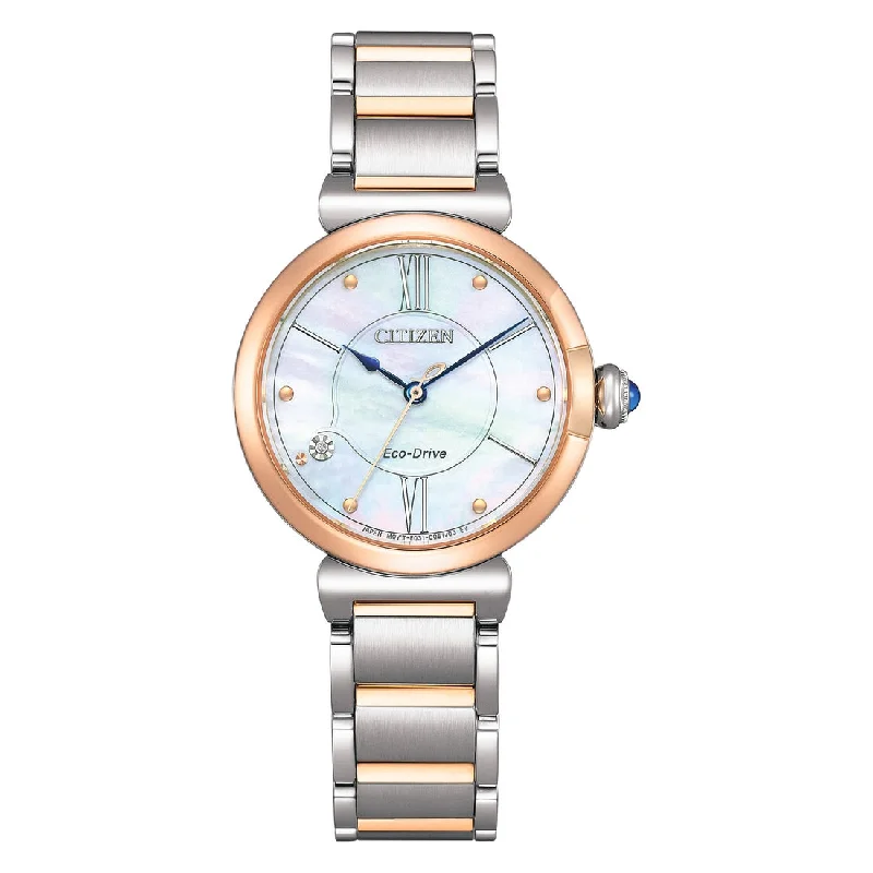 Women's Thick Case Style Mechanical Watches-Orologio da donna Citizen EM1074-82D acciaio bicolore