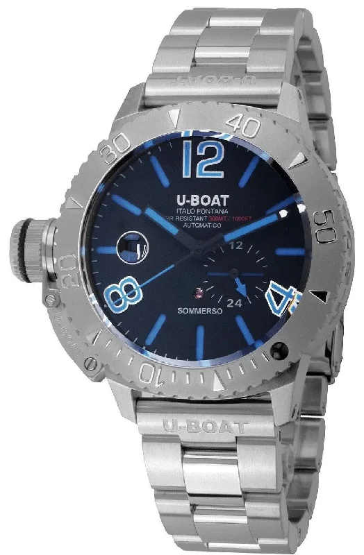 Men's Swiss Made Edition-U-Boat Watch Automatic Watch Sommerso Diver Blue 9014_MT