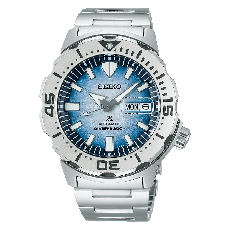 Men's Romantic Dinner Design Sports Watches-Seiko Prospex SRPG57K1 Antarctita Save The ocean
