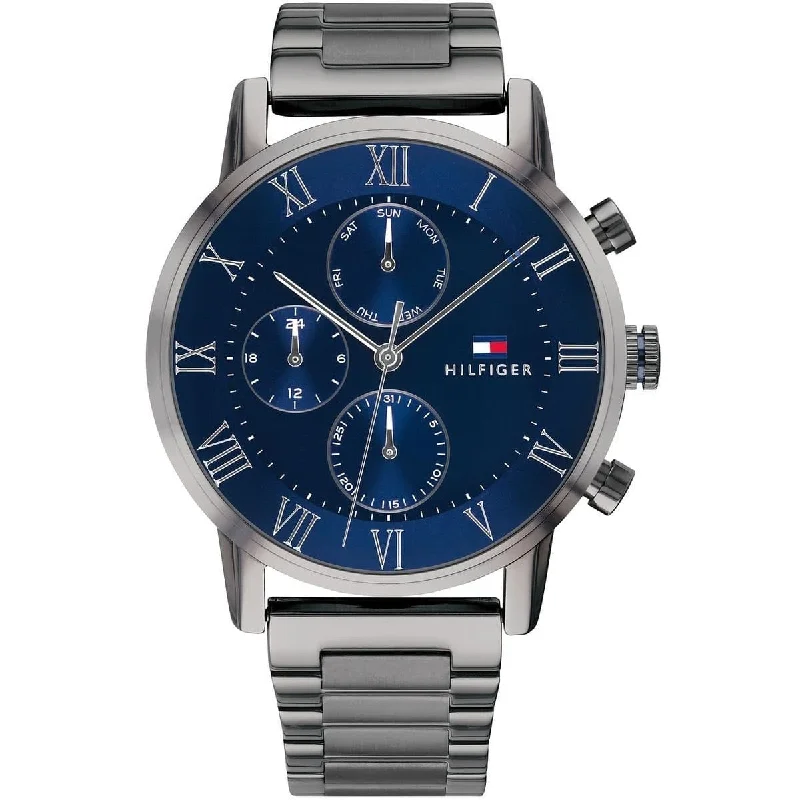 Men's Smart Design Dress Watches-Tommy Hilfiger 1791456 Men's Kane Blue Watch