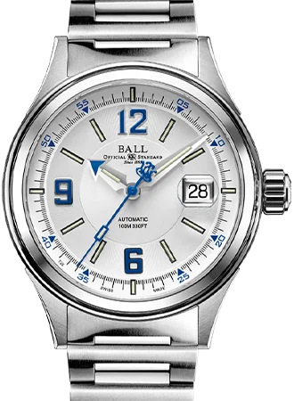 Men's Engraved Design Sports Watches-Fireman Racer White Ref. NM2088C-S2J-WHBE