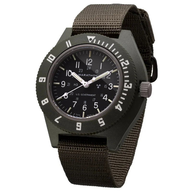 Men's Field Watches Straps-Marathon Sage Green Pilot's Navigator - 41mm - US Government Marked Ballistic Nylon Sage Green WW194001-S-SG-B Men's Field Watches Straps-Marathon Sage Green Pilot's Navigator - 41mm - US Government Marked Ballistic Nylon Sage Green WW194001-S-SG-B