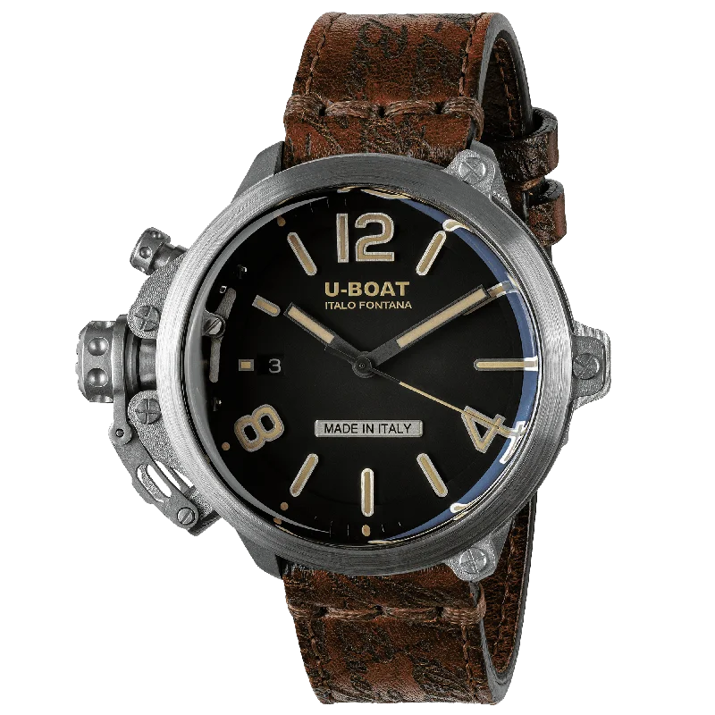 Men's Swiss Digital Edition-U-Boat Men's Watch Capsule 45mm Limited Edition Black Brown 8809