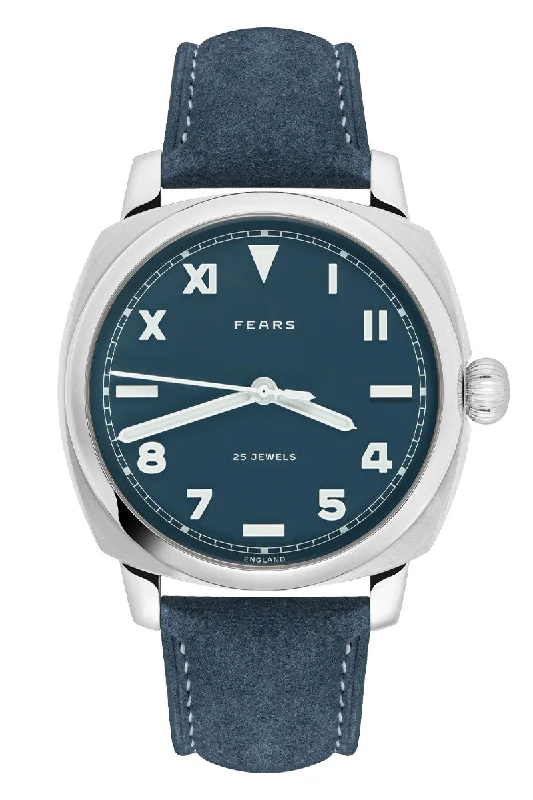 Men's High-End Dress Watches-Fears Brunswick 40 Topper Edition Series II Winter Lake Dial on Tahoe Blue Strap Men's High-End Dress Watches-Fears Brunswick 40 Topper Edition Series II Winter Lake Dial on Tahoe Blue Strap