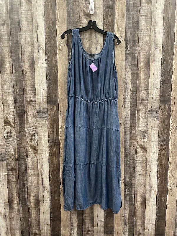 Blue Denim Dress Casual Maxi Talbots, Size 16