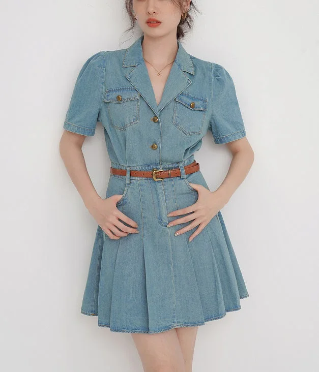 DR23401 Denim Dress/Pre-order