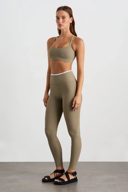 Contrast Ribbed Full Length Legging 203