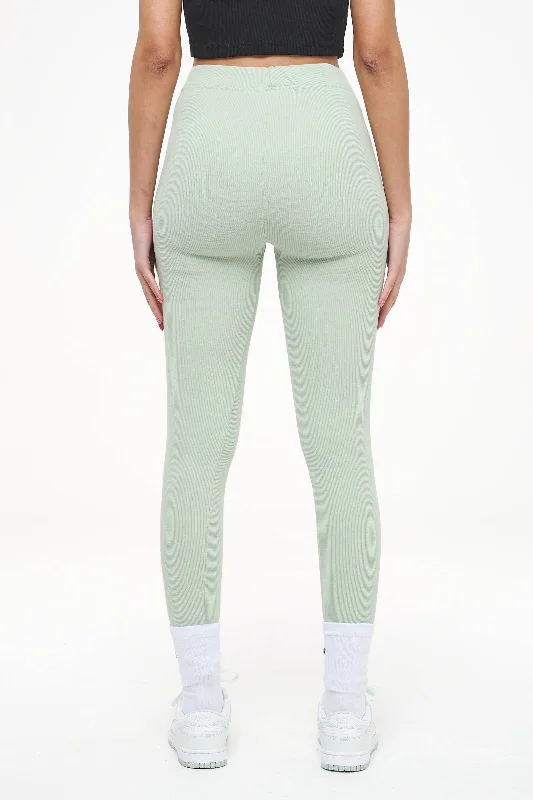 Jill Rib Leggings Vintage Washed Milky Green