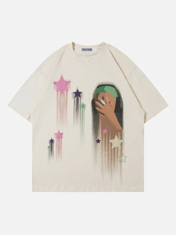 Aelfric Eden Graffiti Star Print Tee