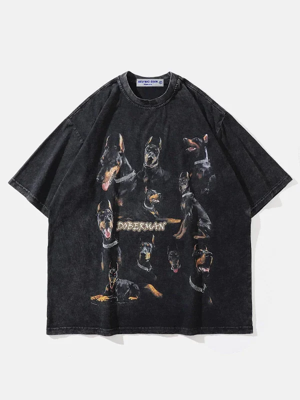 Aelfric Eden Washed Doberman Graphic Tee