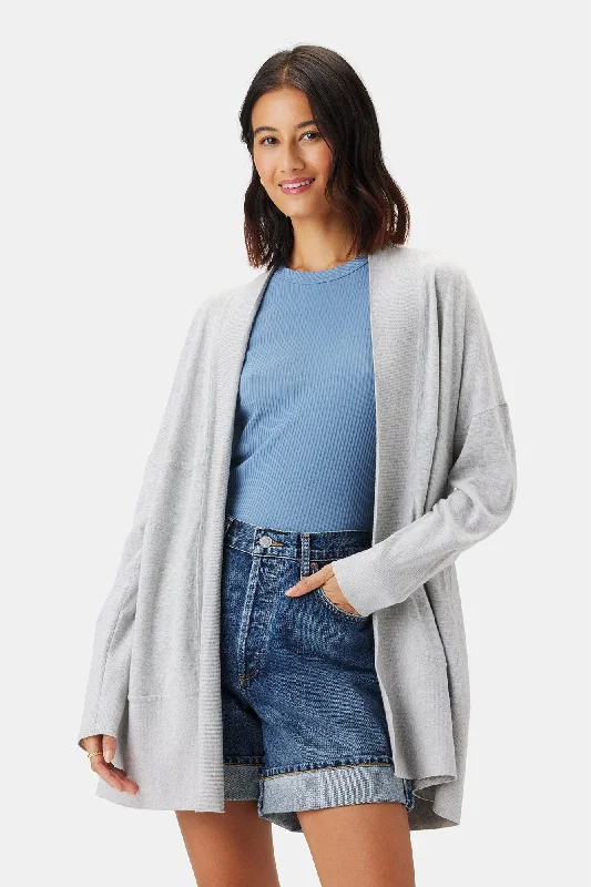 Bailey Flaxen Eco Cardigan - Heather Grey