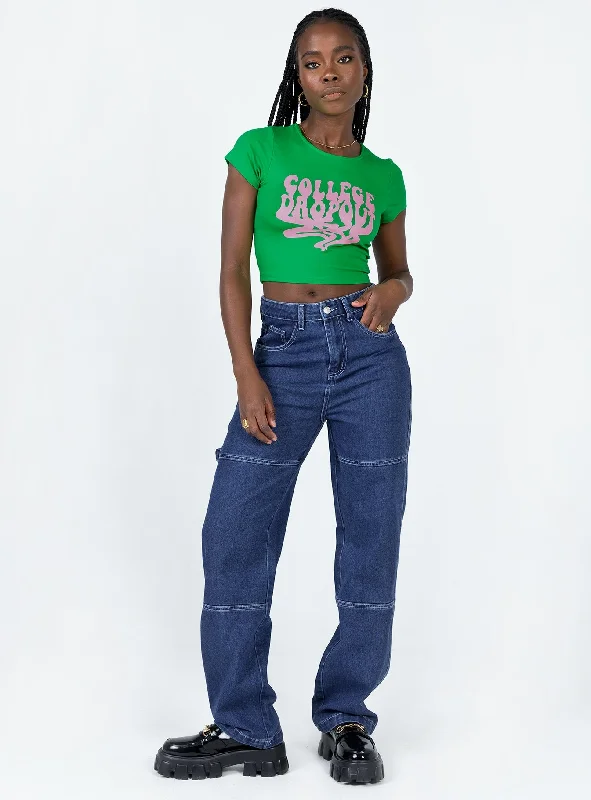 college-dropout-tee-green