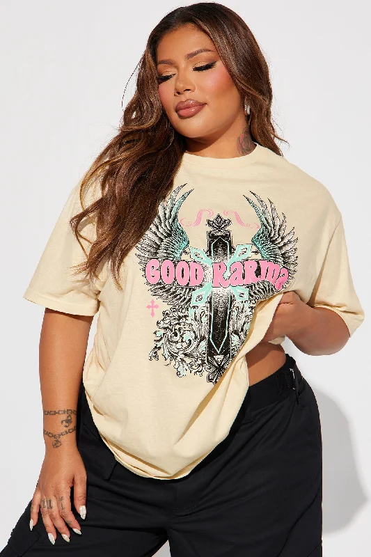 good-faith-and-karma-graphic-tee-sand