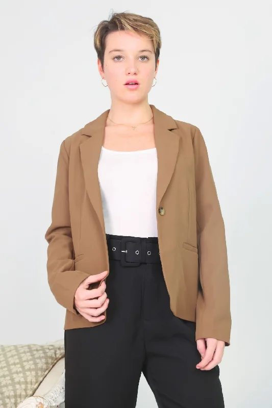 Petite Fitted Blazer (Espresso)