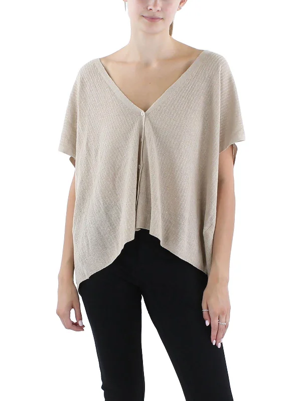 Womens Organic Linen Cardigan Sweater